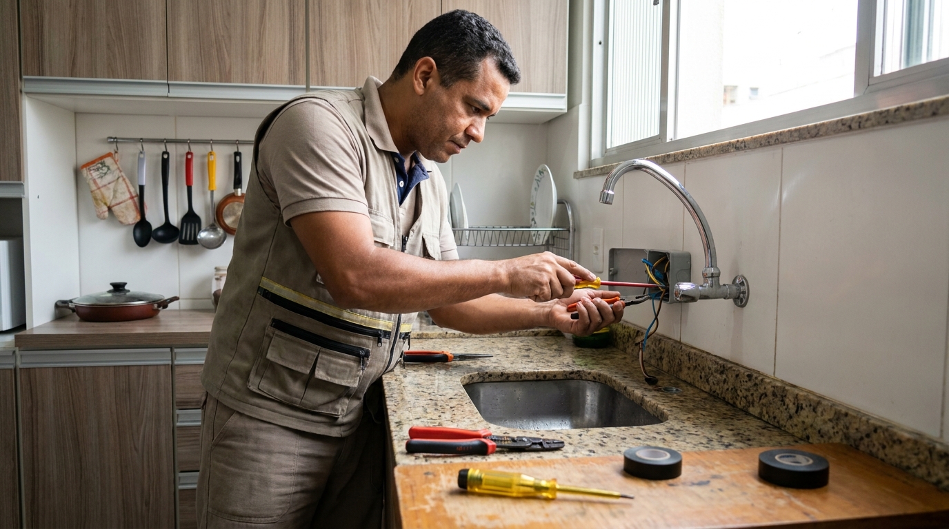 Instalação em Cozinha ou Área Gourmet em Diadema‑SP